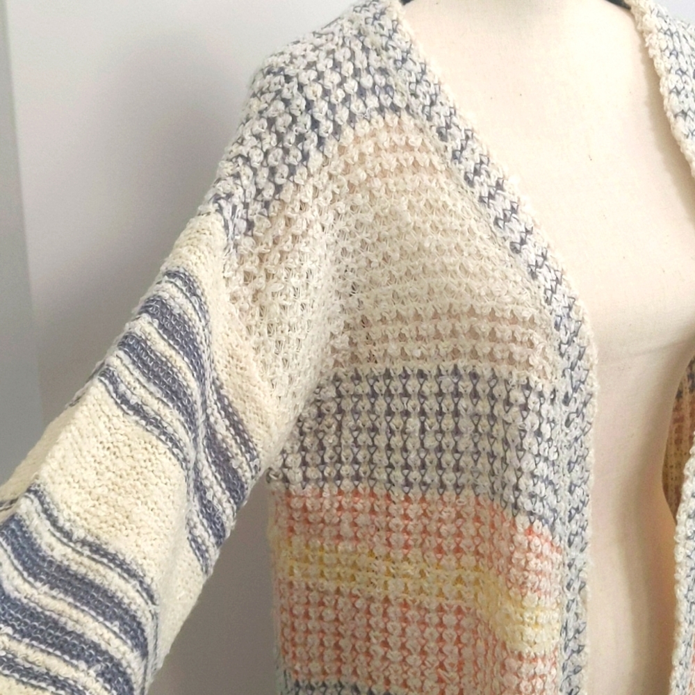 ✨4X HP✨ Oversized Boyfriend Striped Open Cardigan - M/L - Picture 12 of 15